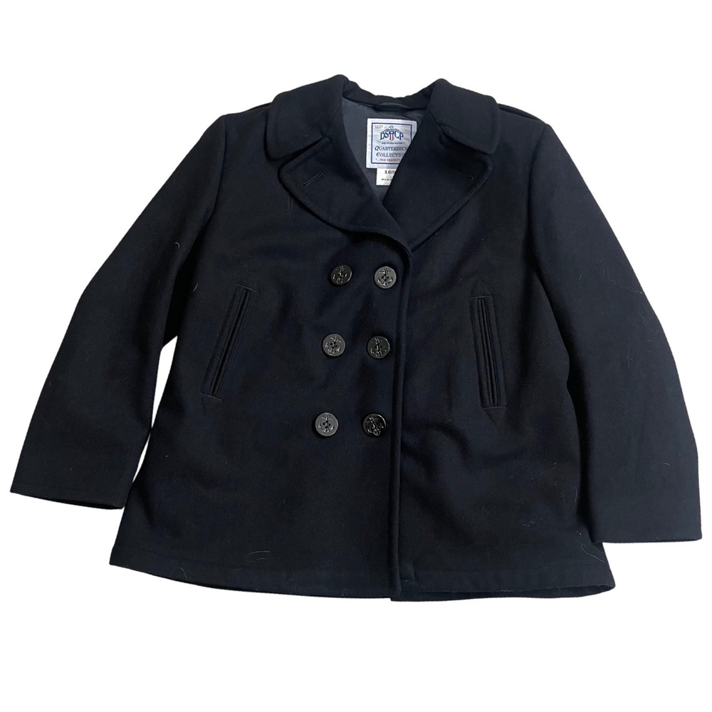 DSCP Quarterdeck Collection US Navy women's Wool Peacoat Black Size 16short